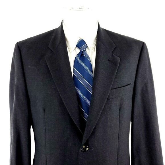 Ralph Lauren Wool Lycra 2 Button Blazer 40L Gray Tagged 38R - Picture 1 of 11